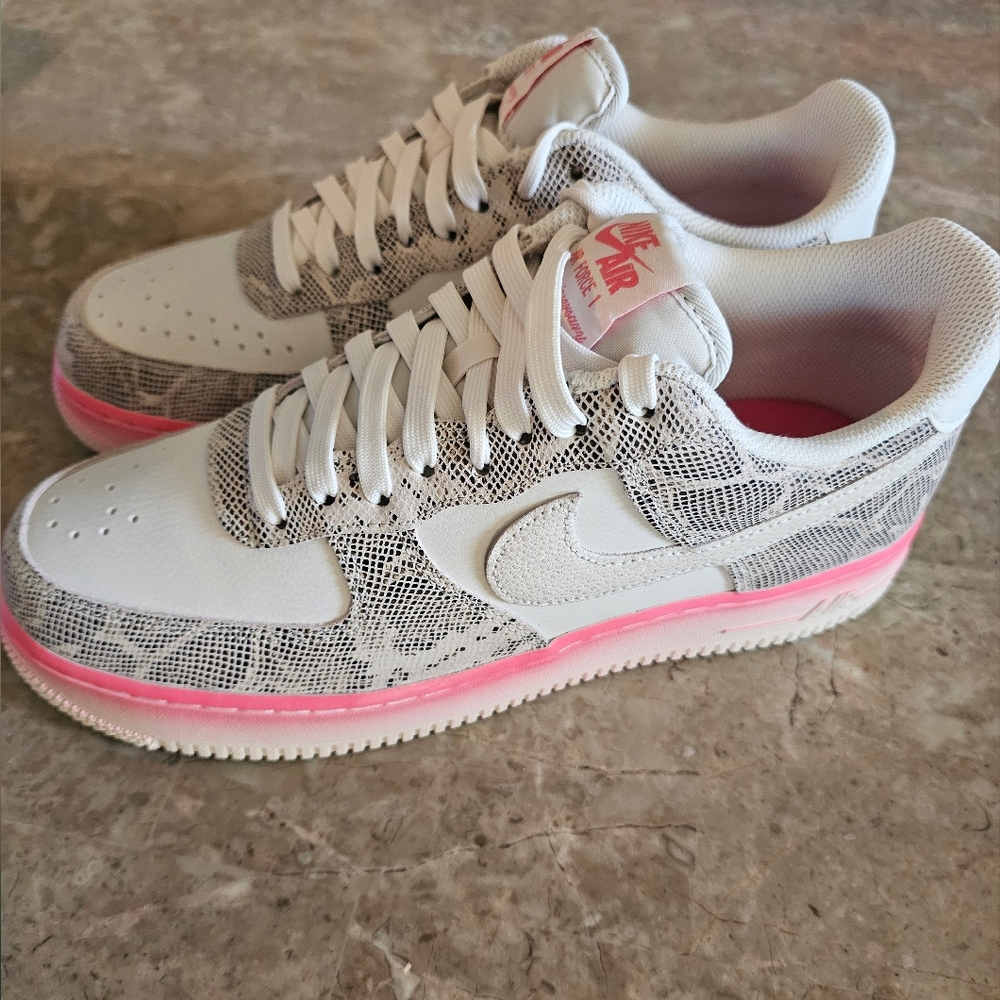 Nike air force 1 low our Force 1 snakeskin shoespink #DV1031-030 women size 10.5 - Picture 11 of 13